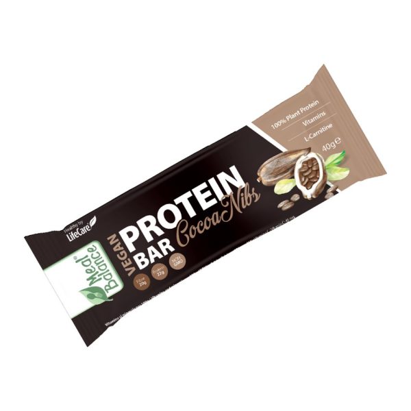 Baton Vegan Proteic cu boabe de cacao Meal Balance®